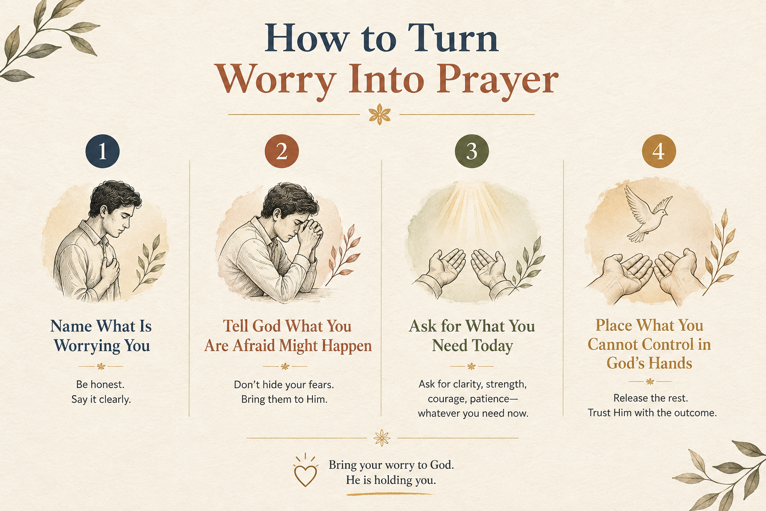 How to turn worry into prayer in 4 simple steps