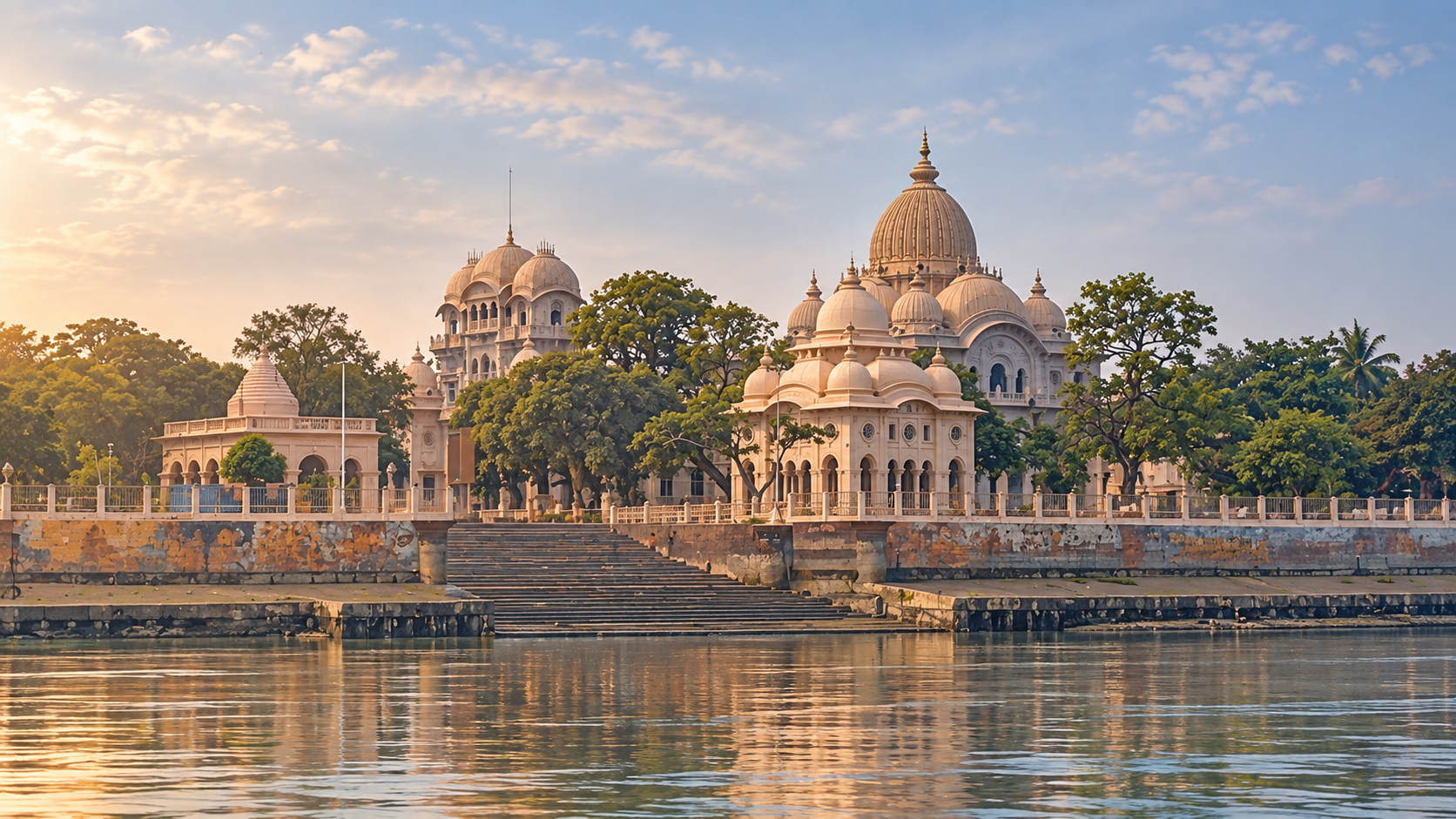 spiritual experience at Belur Math beside the Holy Ganges on a quiet winter afternoon